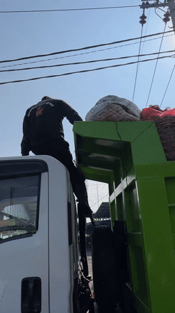 East Java roadside markets in full morning swing