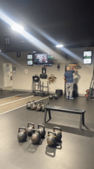 Inside a Melbourne boxing gym on a winter evening.