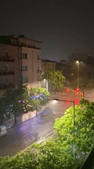 Heavy rain showers hit Sofia streets during early morning hours