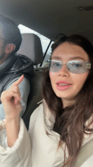 Woman passenger filmed speaking in car, Pano Platres Cyprus
