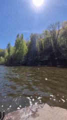 Riverside gathering captured in Икское Устье, Russia