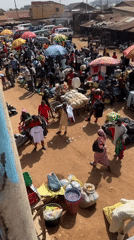 Morning marketplace and street activity documented in Bukuru, Nigeria