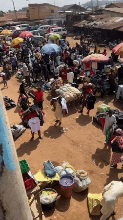 Morning marketplace and street activity documented in Bukuru, Nigeria