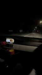Night driving through Dimitrovgrad streets