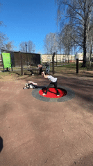 Family enjoys spring playground visit in Zav'yalovo, Russia