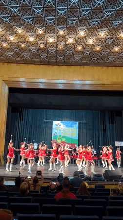 Youth orchestra and majorette performance staged in Montana, Bulgaria