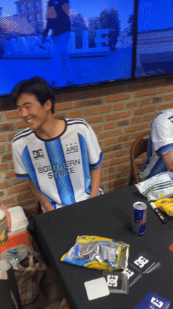 Soccer fans gather at Martínez shoe store