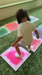 Playtime across an indoor playground in Chaikovsky, Russia