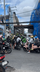 Morning rush hour traffic congestion documented in North Kuta