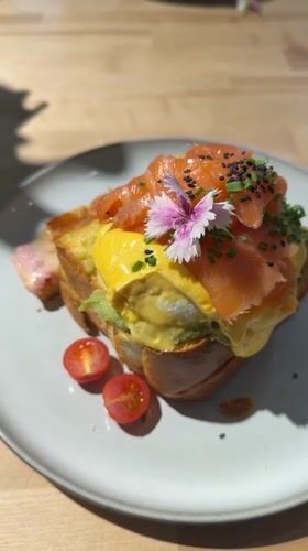 Gourmet breakfast documented in Badalona restaurant Friday morning