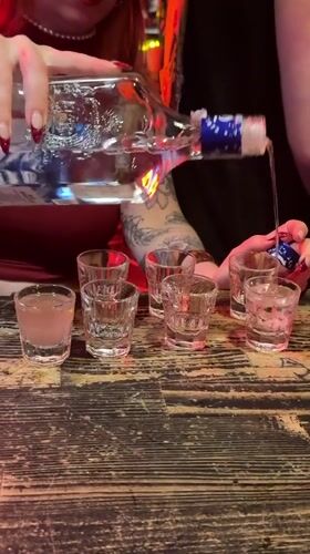 Evening drinks and toasts captured at Batumi bar