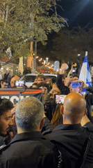 Evening anti-government protest features theatrical elements in Tel Aviv