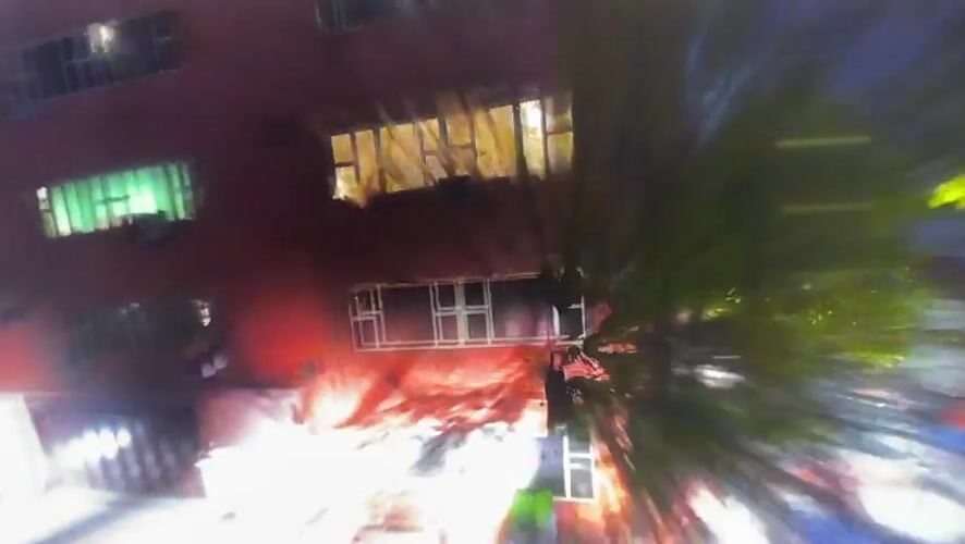 Spider-Man costumed figure spotted performing acrobatics in Voronezh
