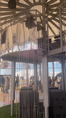 Festival energy and sneaker display at a Gdynia summer event