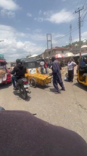 Busy street life captured in Lokoja, Nigeria