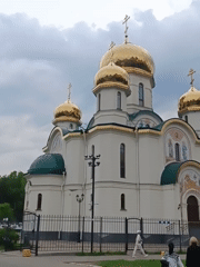 Orthodox church and colorful apartments witnessed in Saint Petersburg