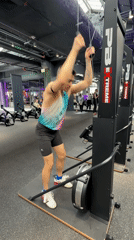 Man exercises on rowing machine at Kazan gym