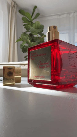 Close-up study of hydrangeas and a luxury perfume bottle in Bad Sachsa