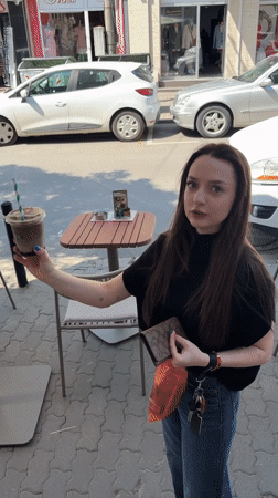 Morning cafe life documented at Visnja Cafe in Kragujevac