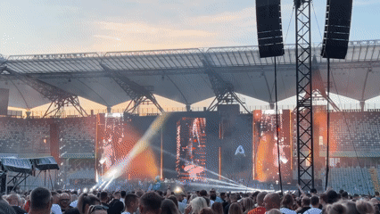 Packed outdoor concert fills PGE Narodowy at sunset