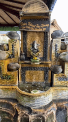 Ornate Ganesha fountain spotted at Batur Hot Spring, Bali