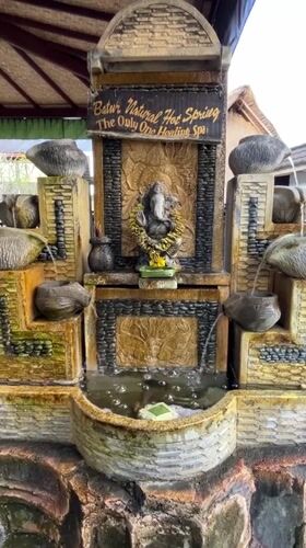 Ornate Ganesha fountain spotted at Batur Hot Spring, Bali