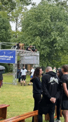 Rainy outdoor gathering held in Kozloduy, Bulgaria