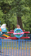Afternoon at a Brest park: rides, ducks, ice cream, dramatic sky