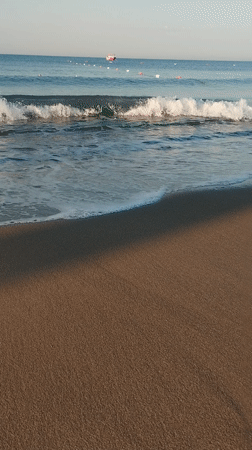 Peaceful dawn moments captured at Turkish beach resort