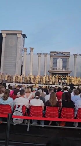 Historical outdoor performance on a classical stage in Suzdal