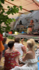 Outdoor festival in Kyiv: live music, hay bales, dancing into the night