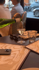 Evening wine at a London restaurant, July 2026