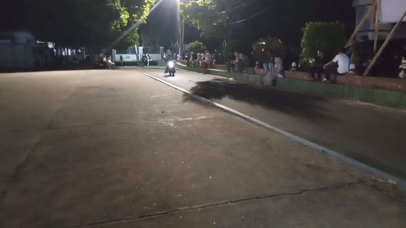 Night carnival with children's rides documented in Lhokseumawe, Indonesia