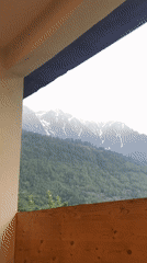 Mountain view recorded from balcony in Vashisht, India
