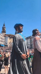 Giant puppet parade rolls through Vitoria-Gasteiz summer festival