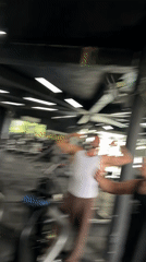 Two men take selfie video at Ratsada gym
