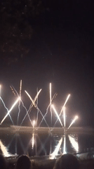 Fireworks light up the Po River at Boretto's summer evening gathering