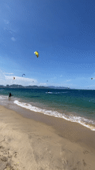 Kitesurfers out on a sunny Nha Trang morning