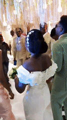 Wedding reception celebration captured by multiple witnesses