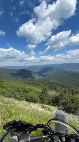 Off-road ride through mountain terrain on the Kosovo-Bulgaria border
