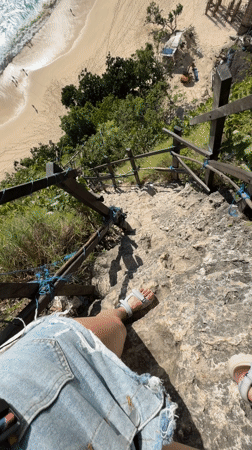Tourists take in scenic ocean views at Nusa Penida