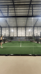 Four women play recreational padel match in Ubud, Indonesia