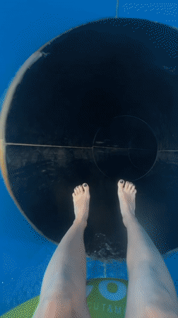 Water slide fun captured on video in Egypt