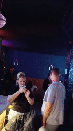 Live singer performs at Baku bar amid atmospheric lighting