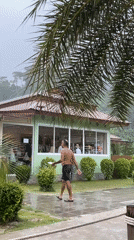 Tropical downpour soaks Ao Nang beachside area