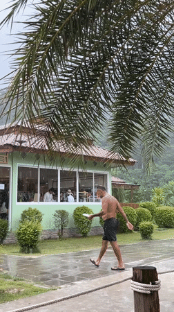 Tropical downpour soaks Ao Nang beachside area