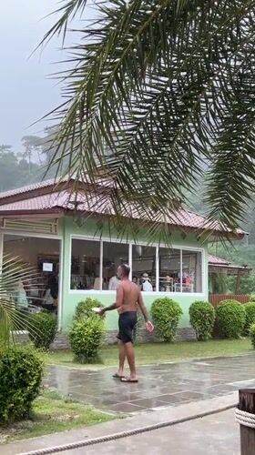 Tropical downpour soaks Ao Nang beachside area