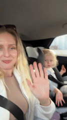 Woman and toddler observed in car backseat in Tel Aviv