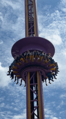 Busy day at Minsk amusement park with rides and performances