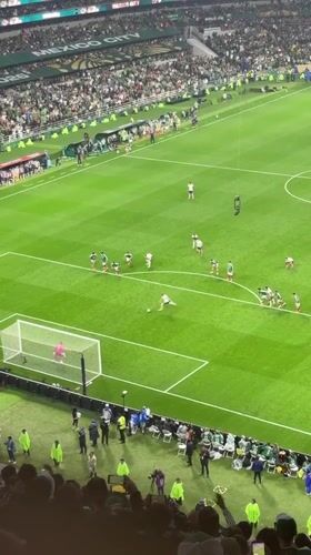 Nighttime soccer match draws packed crowd in Mexico City